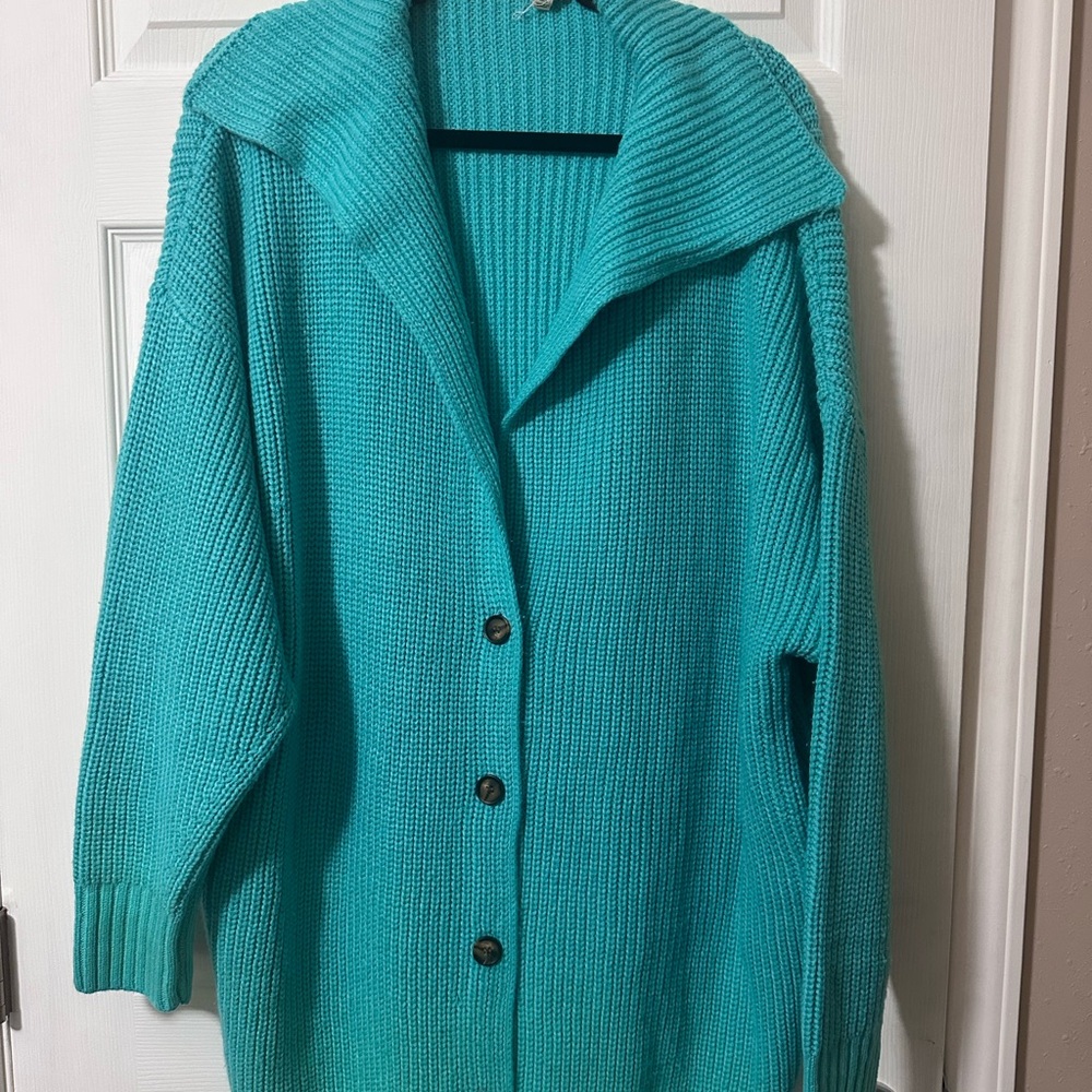 Ott M/L Turquoise Women's Sweater